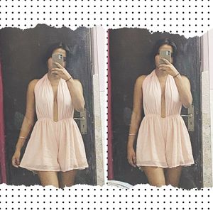 Blush Jump Suit Hot Dress