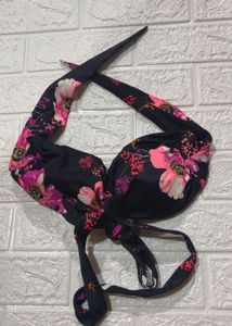 Floral Tie Bikini Top
