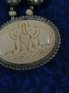 Statement Faux Ivory Necklace
