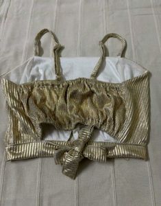 Metallic Gold Cami Top/ Festive Blouse