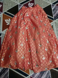 Elegant Mirror Work Ethnic Gown