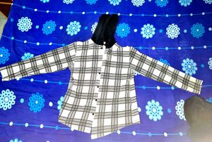 Hooded Plaid Shirt
