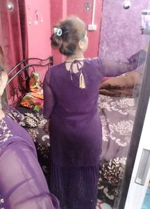 Elegant Purple &amp; Gold Salwar Suit