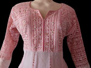 Pink Anarkali Kurta For Women