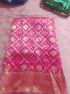 Pink Banarasi Dress Material
