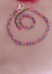 Beaded Floral Jewelry Set