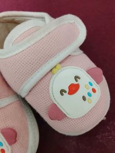 Cute Pink Baby Slippers