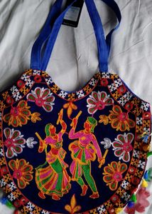 Embroidered Folk Art Tote