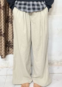 Beige Korean Trouser
