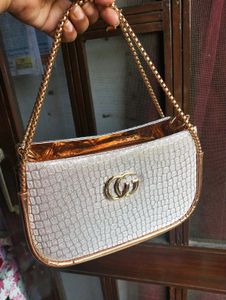 Gold Metallic Shoulder Bag