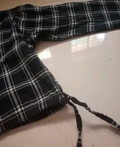 Black and White checks print shirt