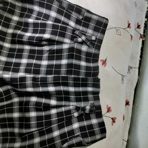 Black &amp; White Plaid  Pants