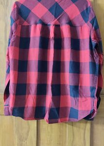 Women Yarn Dyed Red & Black Check Shirt