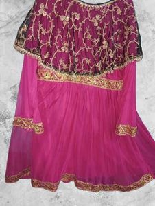 Frock Set With Tulip Salwar