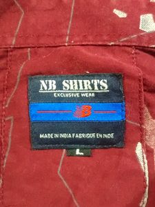Maroon Coloured Shirt Full Sleeves