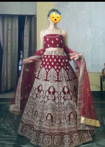 Maroon Embroidered Lehenga Choli