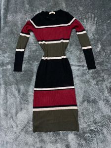 Striped Bodycon Knit Dress