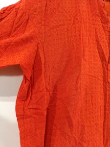 Orange and White Ethnic Kurta Set (Men)