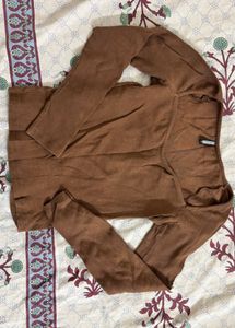 Brown Long Sleeve Top