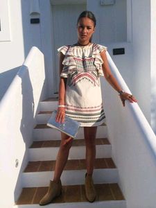 Zara Embroidered Mini Dress