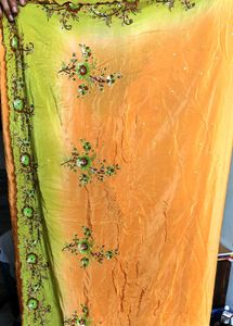 Embroidered Saree Unstitched Brand New With Blouse