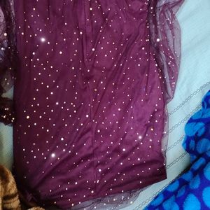 A Beautiful Dark Purple Party Wear Bodycon Dress
