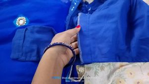 Jaipuri Saree With Blouse Royal Blue