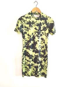 Shein FluorescentGreen Printed Western Dress(Women