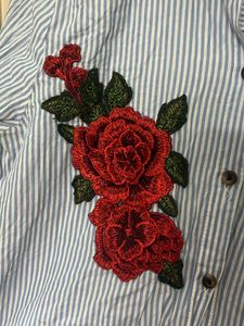 Blue White Strip Shirt For Women