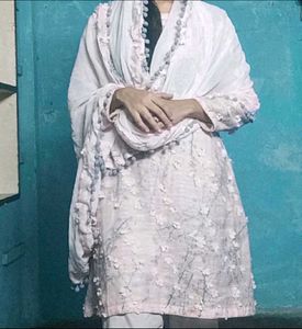 Floral Kurta and Dupatta only