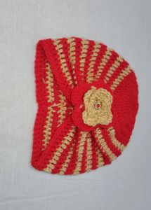 Red Crochet Baby Hat