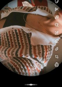 Striped Net Multicolour Knit Cardigan