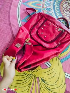 Maroon Colour Bag For College Girl