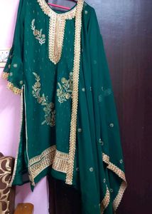 Golden Embellished Suit 3pcs
