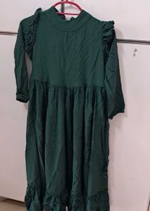 “Sisters Dress Combo – Green & Light Brown Frocks