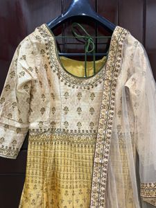Elegant Yellow Anarkali Suit with Dupatta