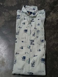 Patterned Long Sleeve Button-Down