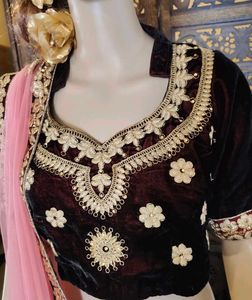 Velvet Bridal Lehenga New With Tag