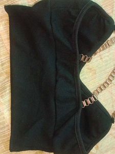 Black Chain Strap Crop Top