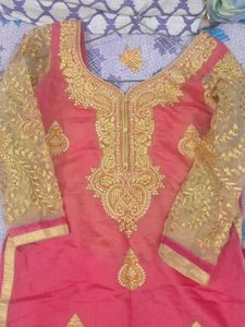 Embroidery  Kurta With Patiyala