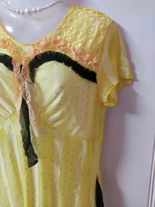 Yellow Sequin Top