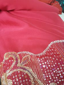 Sequence Magenta Saree