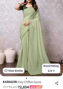 Karagiri Poly chiffon Saree From Myntra