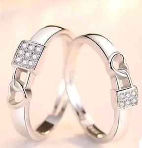 Lock & Key Couple Rings