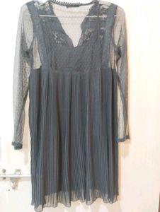 Sheer Sleeve Lace Dress