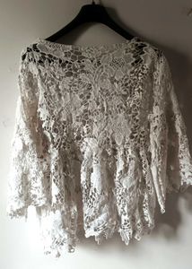 Lace Embroidery Cape Top