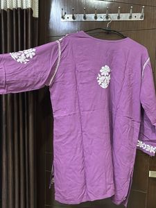 Embroidered Purple Kurta