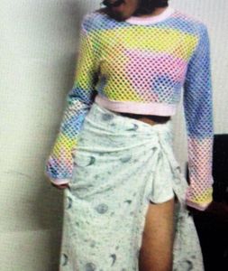 Rainbow Fishnet Long Sleeve
