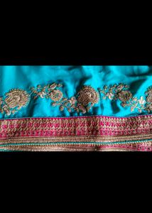 party wear sari with blouse