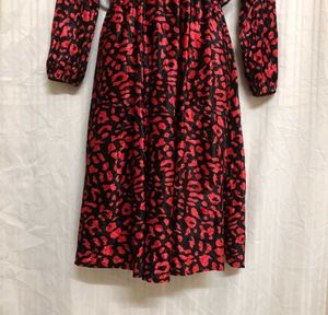 Red Printed Velvet Mini Dress